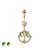 316L SURGICAL STEEL TREE OF LIFE DANGLE BELLY BUTTON NAVEL RING 